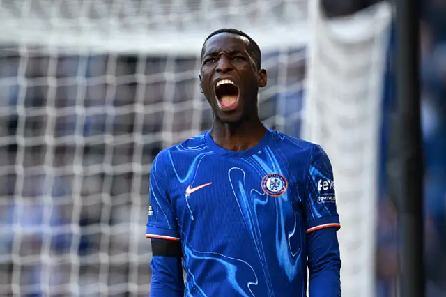 : Nicolas Jackson of Chelsea reacts during the Premier League