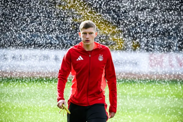 Aberdeen's Jack McKenzie at Dens Park