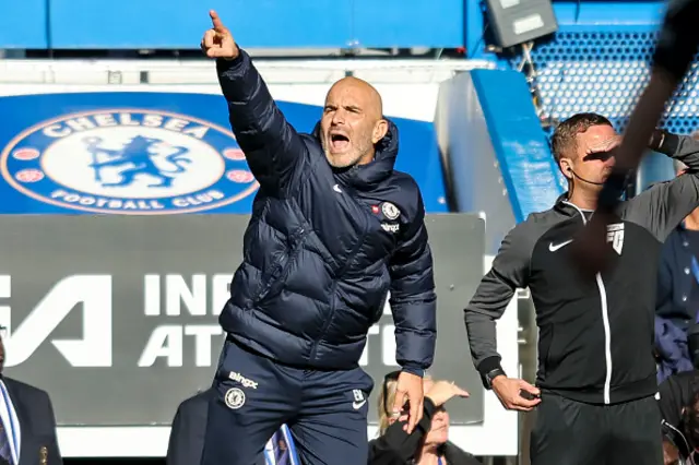 Head Coach Enzo Maresca of Chelsea shouts