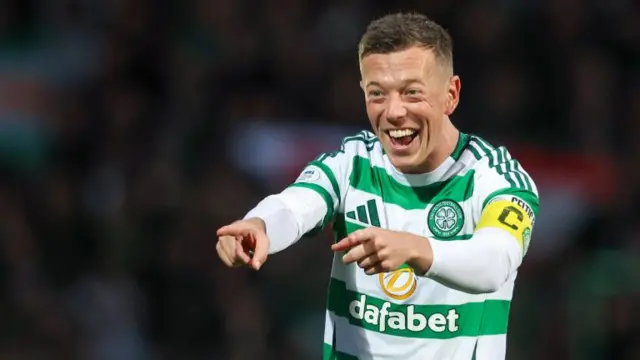 Callum McGregor celebrates his goal