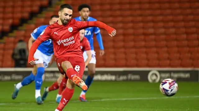 Adam Phillips opens the scoring for Barnsley from the penalty spot