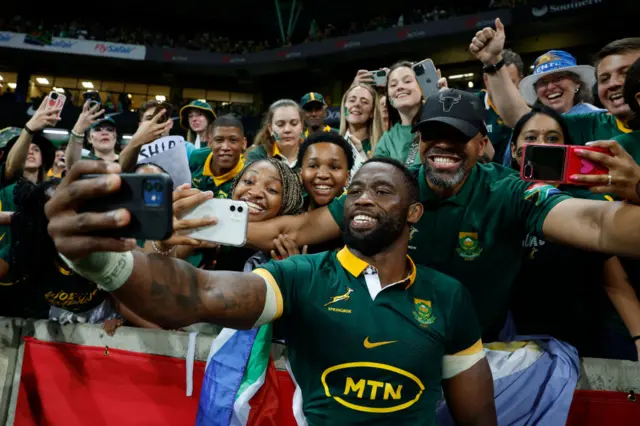 South Africa celebrate