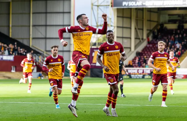 Lennon Miller scored both Motherwell goals