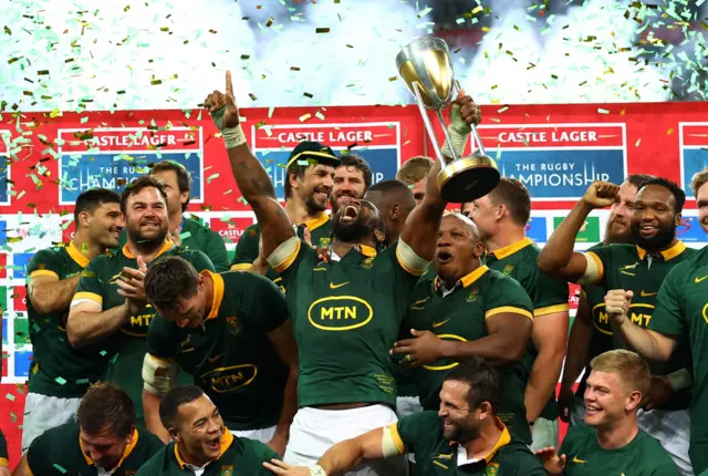 South Africa celebrate