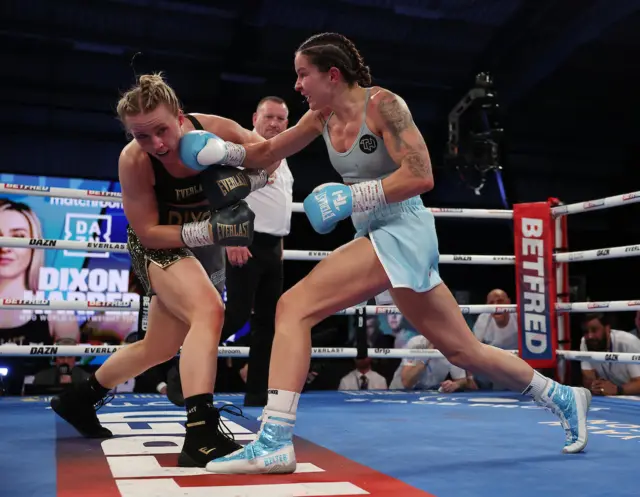 Rhiannon Dixon gets punched on the chin by Terri Harper