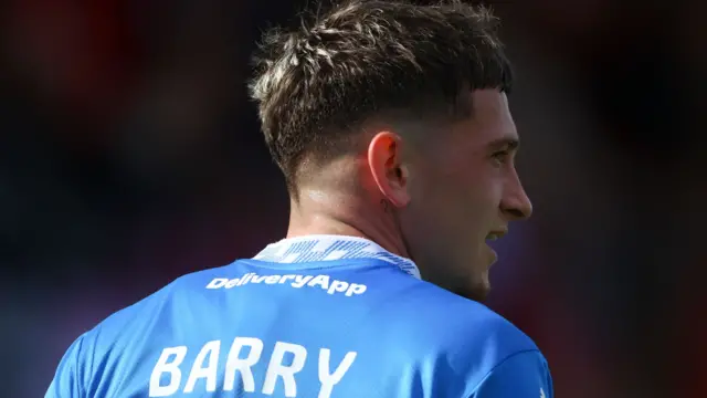 Stockport goalscorer Louie Barry