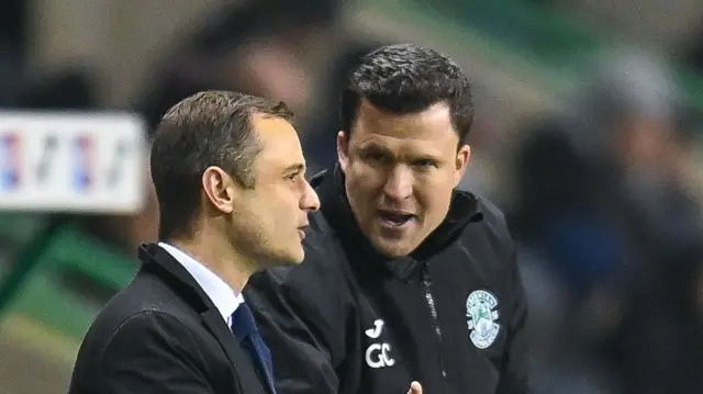 Shaun Maloney and Gary Caldwell during their time working at Hibernian