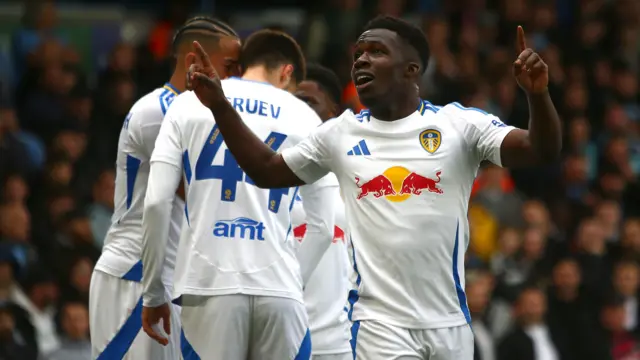 Wilfried Gnonto of Leeds United celebrates