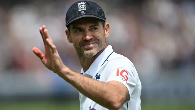 James Anderson walks off after this final Test