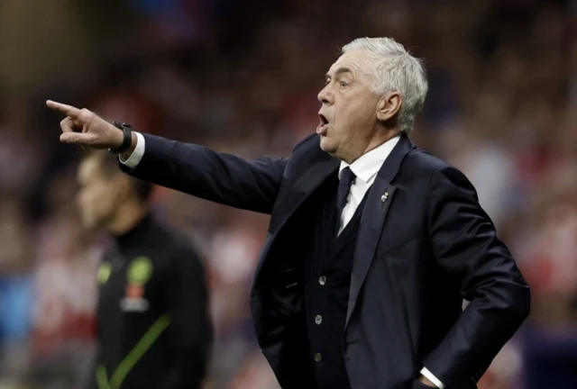 Carlo Ancelotti reacts