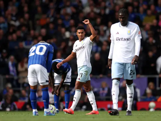 Ollie Watkins of Aston Villa celebrates