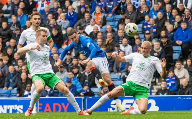 Rangers' Tom Lawrence scores