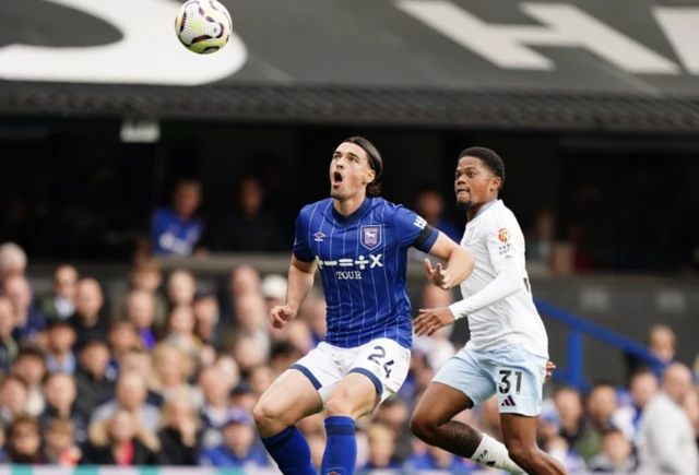 Jacob Greaves (left) and Aston Villa's Leon Bailey