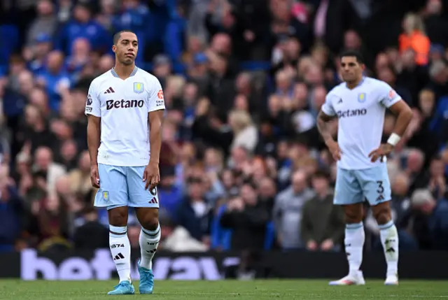 Youri Tielemans of Aston Villa shows dejection