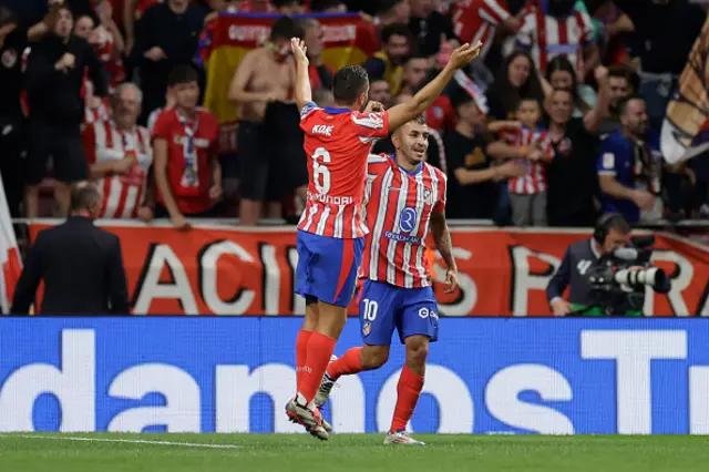 Angel Correa of Atletico Madrid celebrates