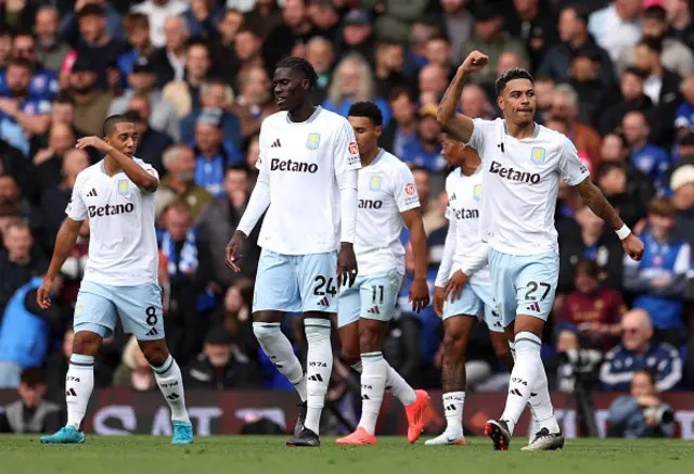 Morgan Rogers of Aston Villa celebrates