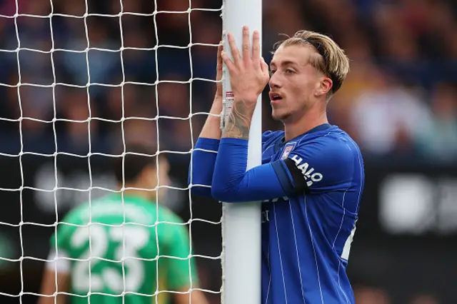 Jack Clarke of Ipswich Town reacts