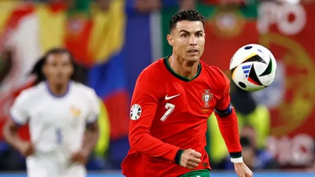 Cristiano Ronaldo playing for Portugal