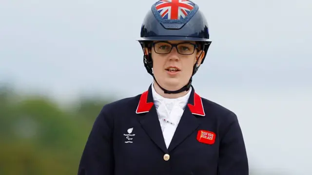 Mari Durward-Akhurst rides at the Paralympics