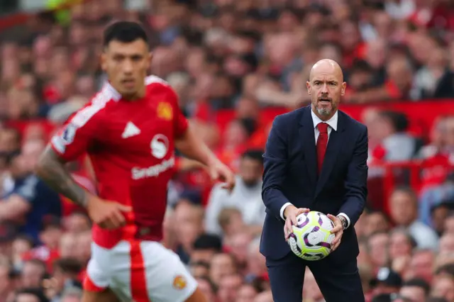 Erik ten Hag at Old Trafford on Sunday