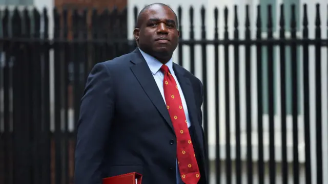 Foreign Secretary David Lammy walks outside 10 Downing Street