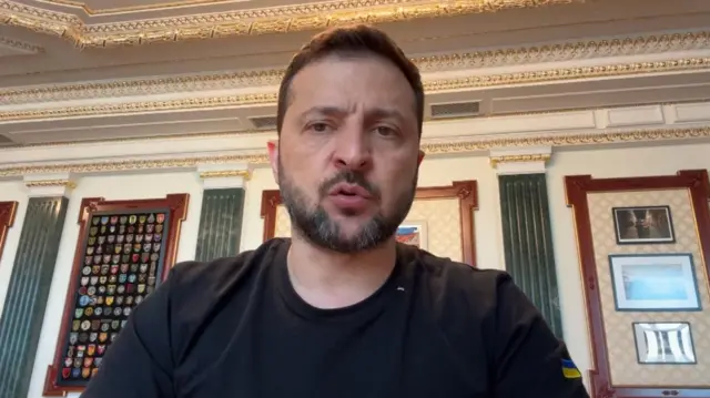 President Zelensky released a video statement earlier