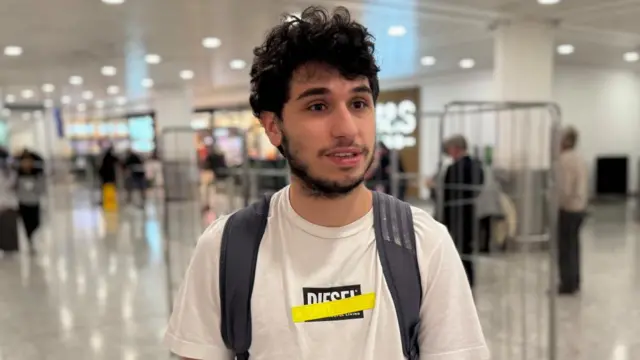 Christopher Farwaz at Heathrow airport