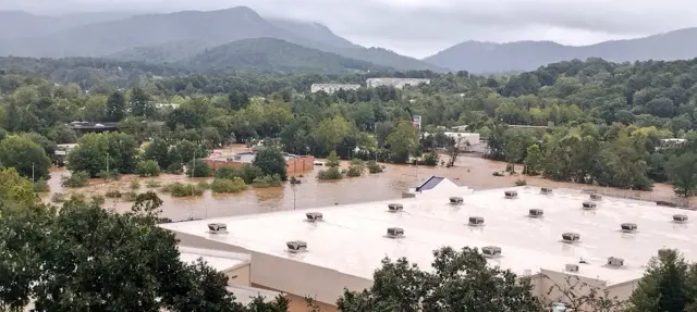 Storm damage in Buncombe County