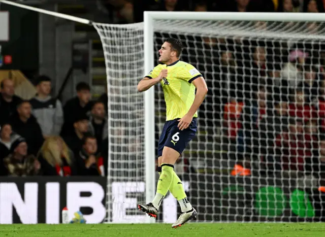 Taylor Harwood-Bellis of Southampton celebrates