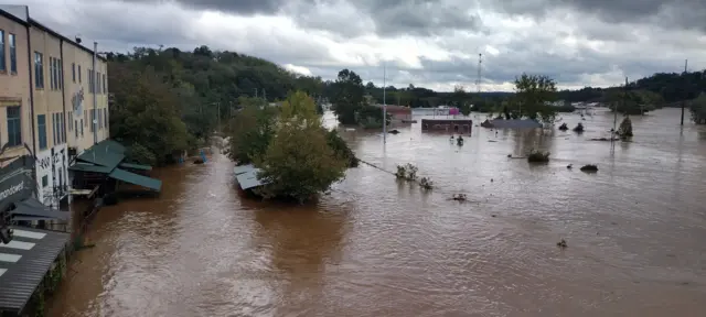 Photo shows the damage in North Carolina after Hurricane Helene