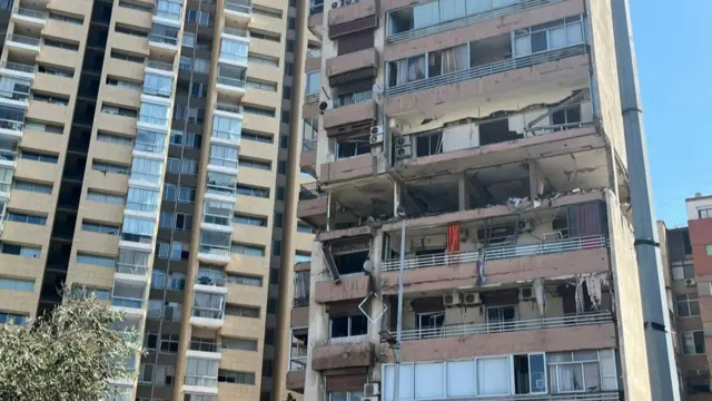 A destroyed building in Kola