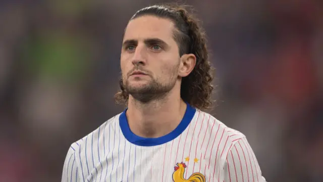 Adrien Rabiot playing for thr France national football team