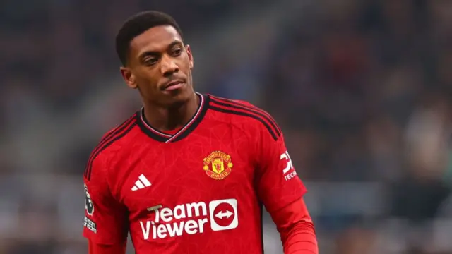 anthony martial playing for Manchester united