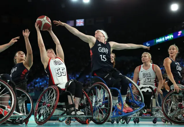 USA v GB basketball.