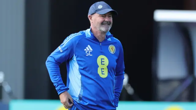 Steve Clarke during Scotland training