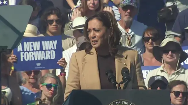 Kamala Harris speaking at rally