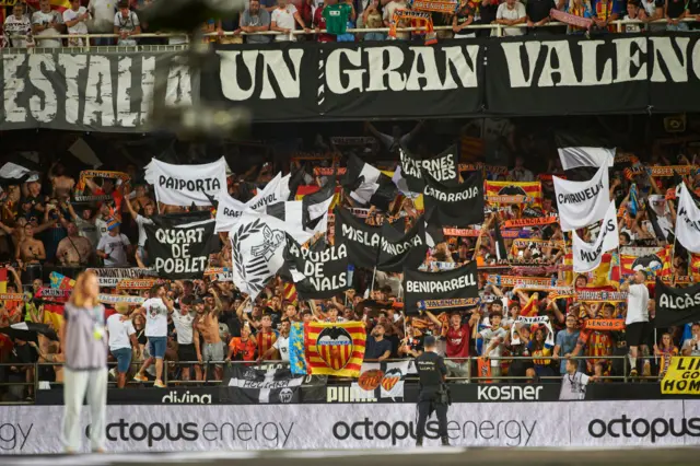 Spanish top-flight club Valencia's fans