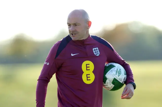 England interim manager Lee Carsley during a training session at St Georges park