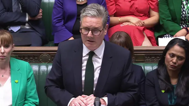 Keir Starmer speaking at the despatch box in the House of Commons