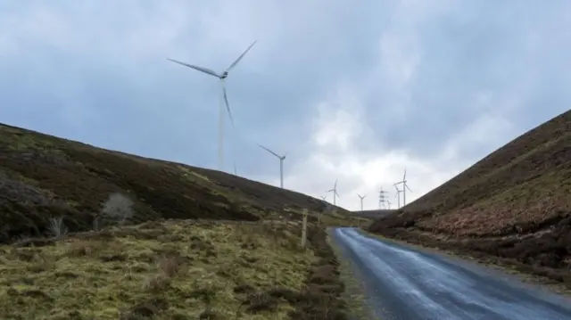 Wind farm at Lammermuir Hills