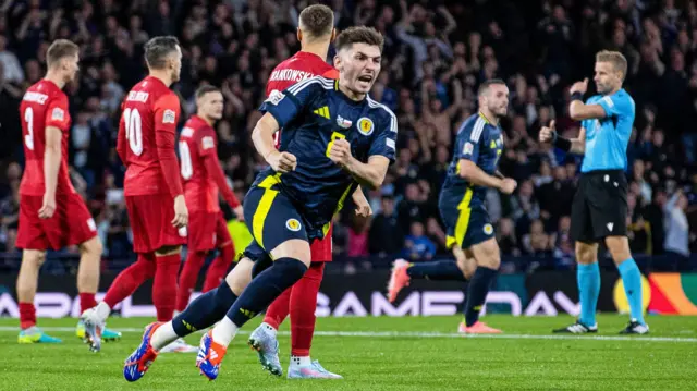 Billy Gilmour celebrates