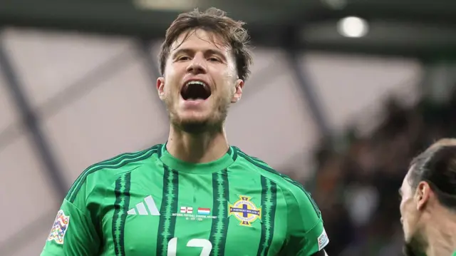 Joy for Paddy McNair after putting Northern Ireland in front at Windsor Park