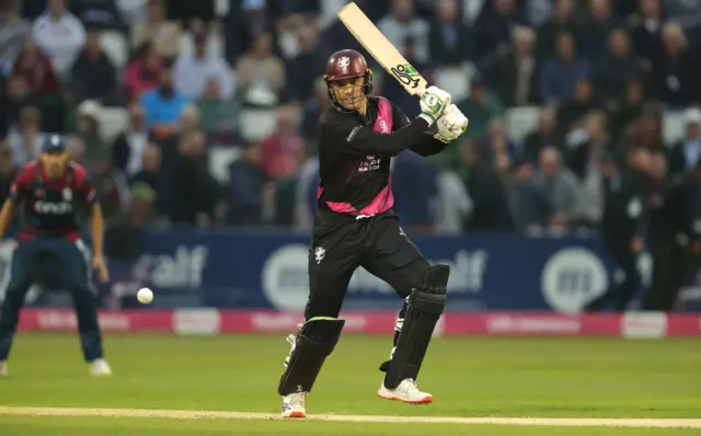 Tom Banton batting for Somerset