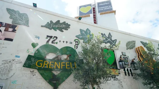 The Grenfell Memorial Wall in west London