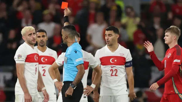 Yilmaz sent off