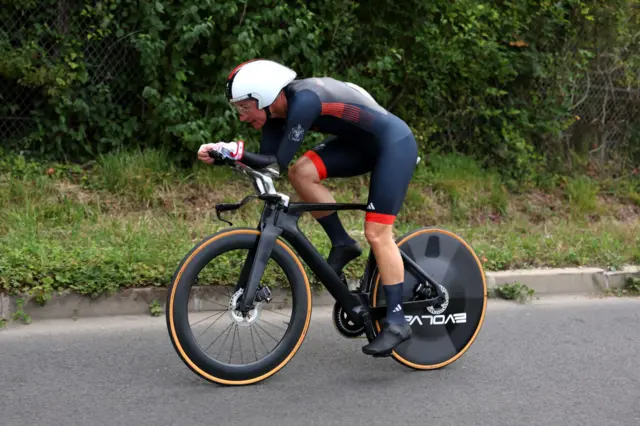 Sarah Storey riding for Great Britain