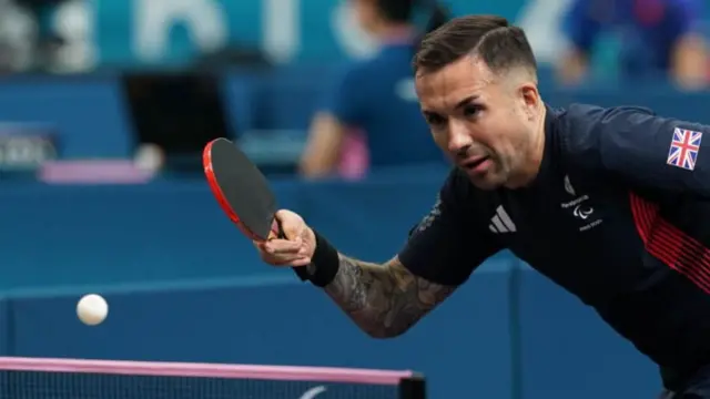 Will Bayley in table tennis action