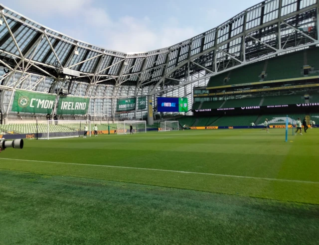 Republic of Ireland train at the Aviva Stadium in Dublin