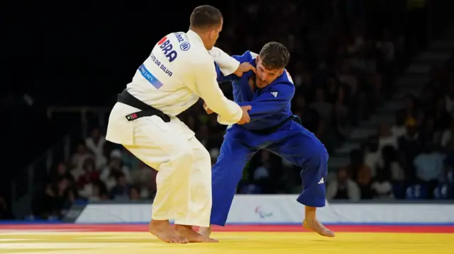 Dan Powell in Para-judo action