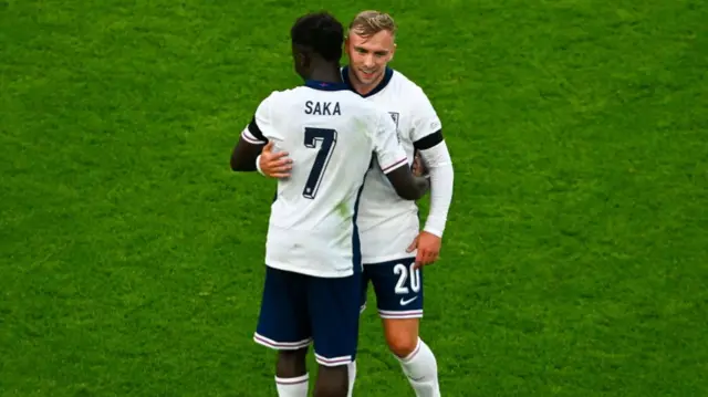 Bukayo Saka and Jarrod Bowen